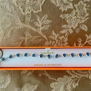 NEW Isabella M Sterling Silver Evil Eye Bracelet IOB